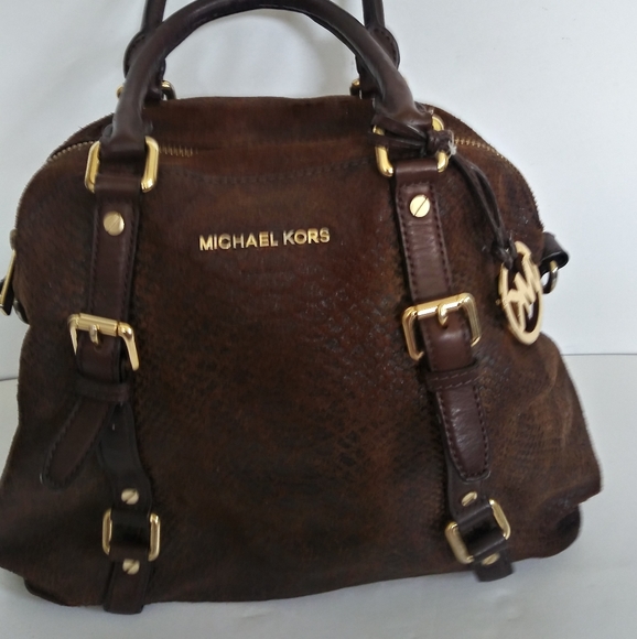 Michael Kors  Snakeskin print  Satchel Bag - Picture 1 of 16